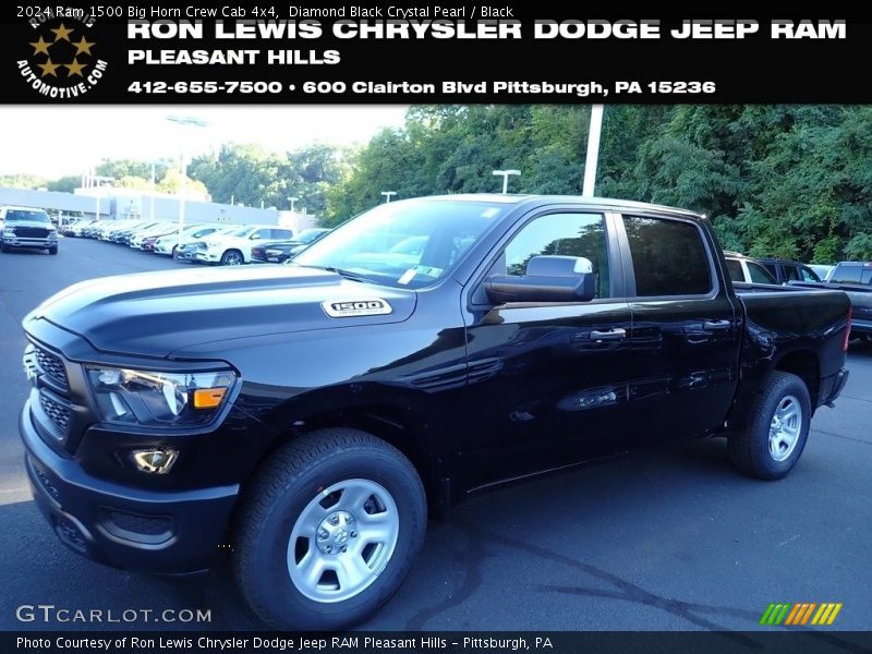 Diamond Black Crystal Pearl / Black 2024 Ram 1500 Big Horn Crew Cab 4x4