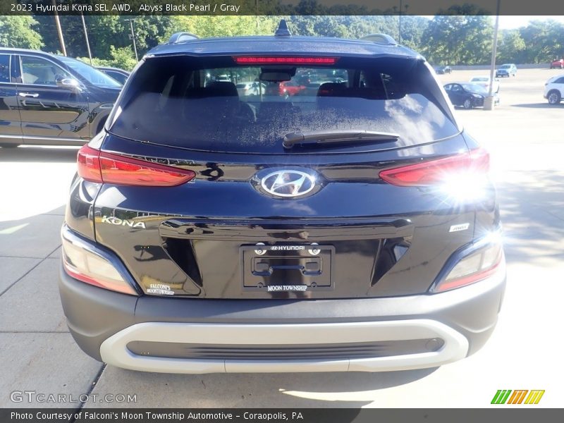 Abyss Black Pearl / Gray 2023 Hyundai Kona SEL AWD