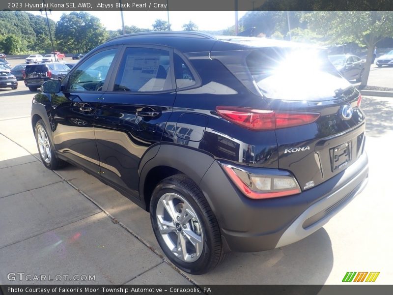 Abyss Black Pearl / Gray 2023 Hyundai Kona SEL AWD
