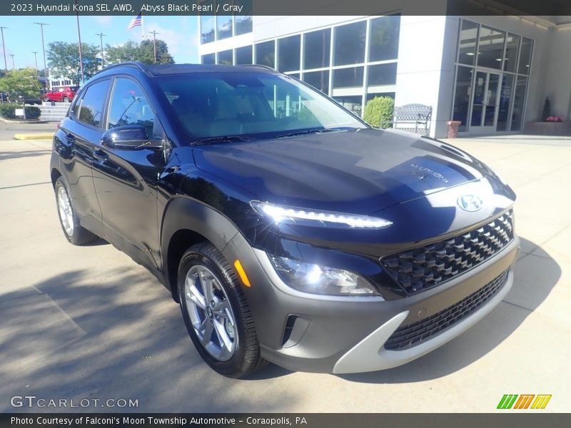 Abyss Black Pearl / Gray 2023 Hyundai Kona SEL AWD