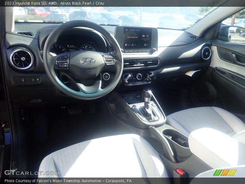 Abyss Black Pearl / Gray 2023 Hyundai Kona SEL AWD