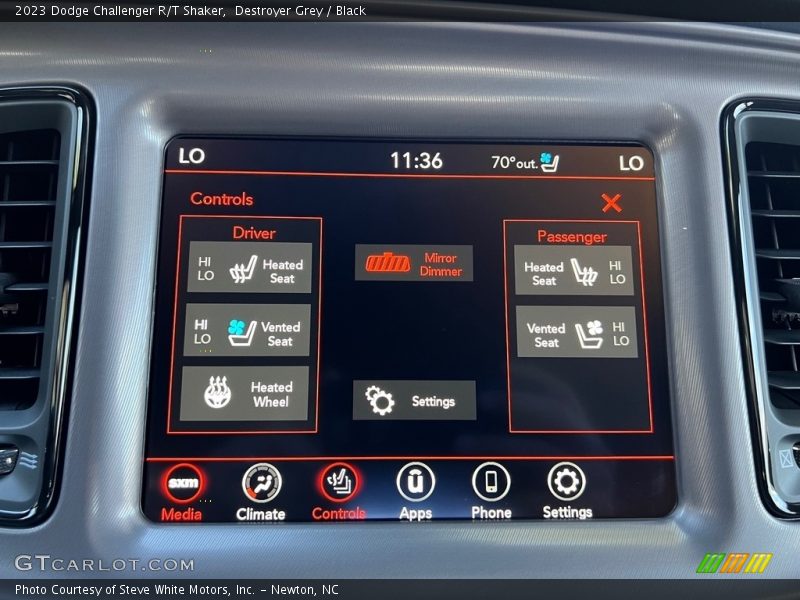Controls of 2023 Challenger R/T Shaker