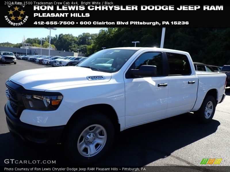 Bright White / Black 2024 Ram 1500 Tradesman Crew Cab 4x4