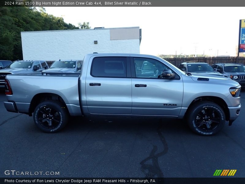 Billet Silver Metallic / Black 2024 Ram 1500 Big Horn Night Edition Crew Cab 4x4