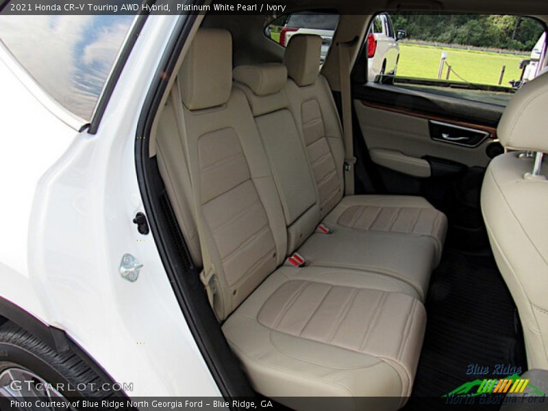 Platinum White Pearl / Ivory 2021 Honda CR-V Touring AWD Hybrid