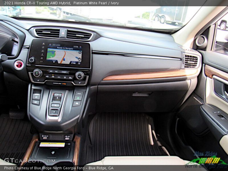 Platinum White Pearl / Ivory 2021 Honda CR-V Touring AWD Hybrid
