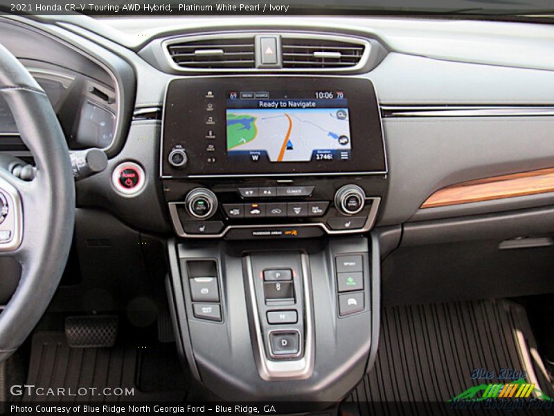 Platinum White Pearl / Ivory 2021 Honda CR-V Touring AWD Hybrid