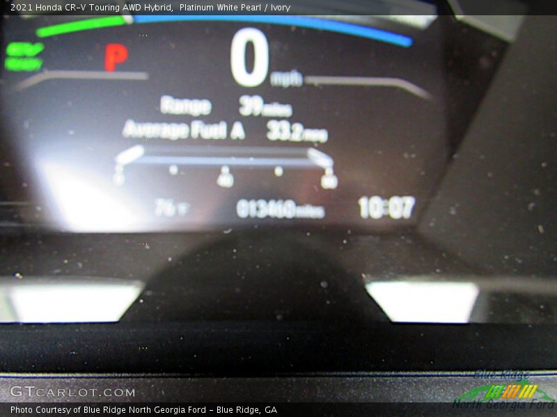 Platinum White Pearl / Ivory 2021 Honda CR-V Touring AWD Hybrid