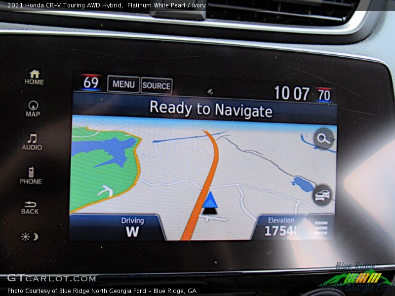 Platinum White Pearl / Ivory 2021 Honda CR-V Touring AWD Hybrid