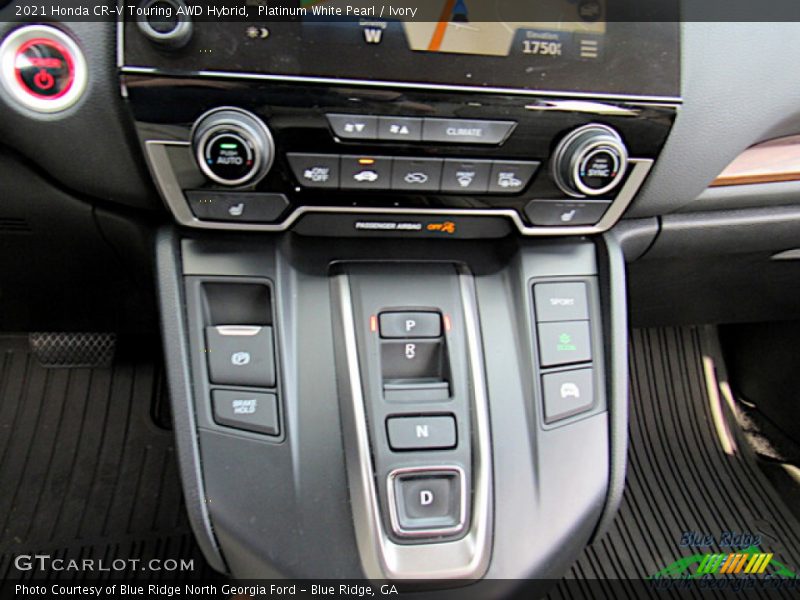 Platinum White Pearl / Ivory 2021 Honda CR-V Touring AWD Hybrid