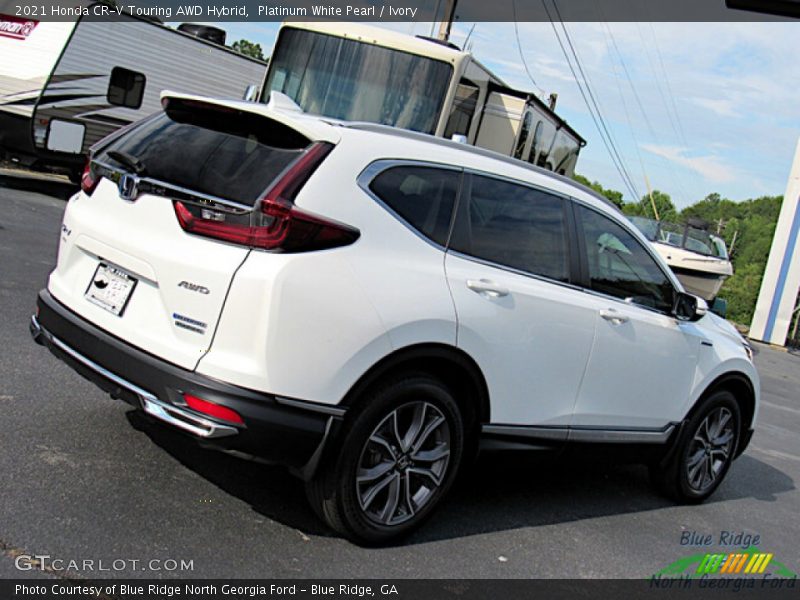 Platinum White Pearl / Ivory 2021 Honda CR-V Touring AWD Hybrid