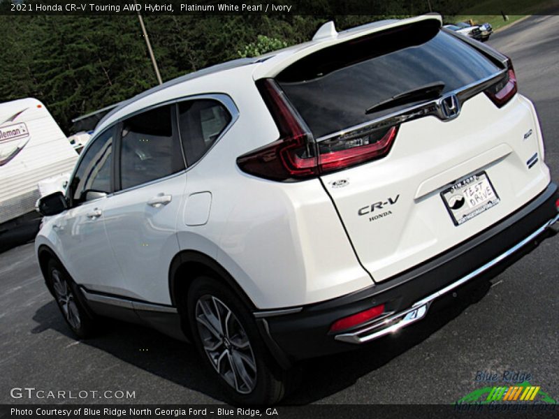 Platinum White Pearl / Ivory 2021 Honda CR-V Touring AWD Hybrid