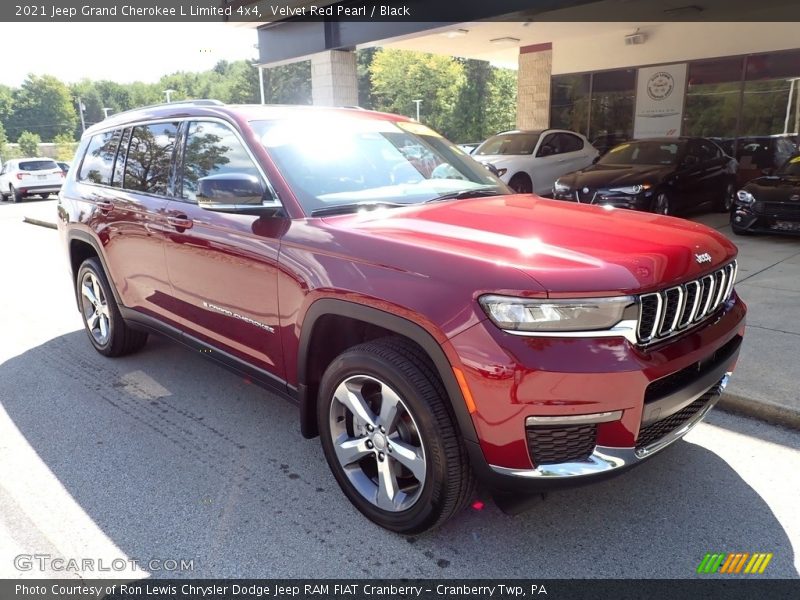 Velvet Red Pearl / Black 2021 Jeep Grand Cherokee L Limited 4x4