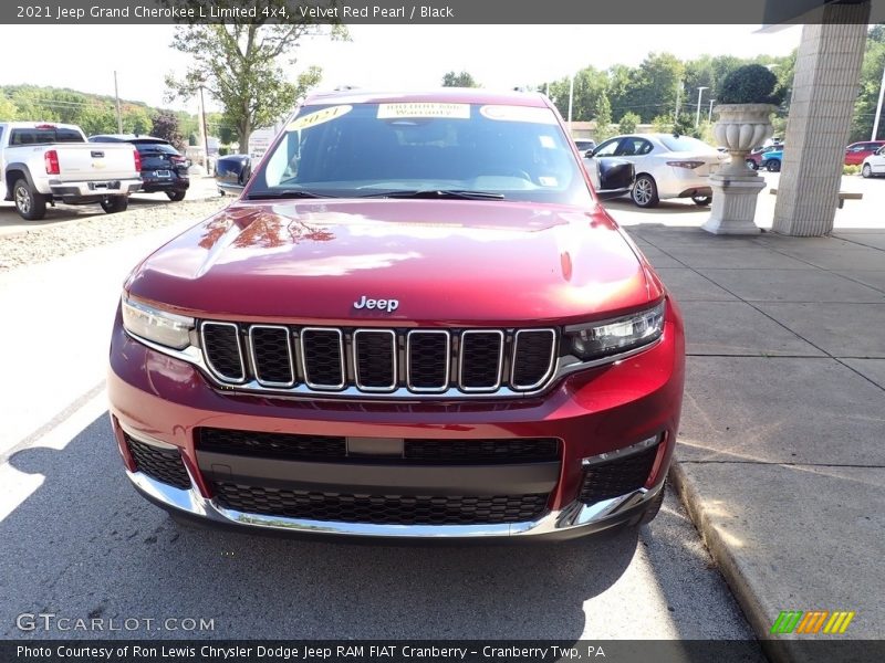 Velvet Red Pearl / Black 2021 Jeep Grand Cherokee L Limited 4x4