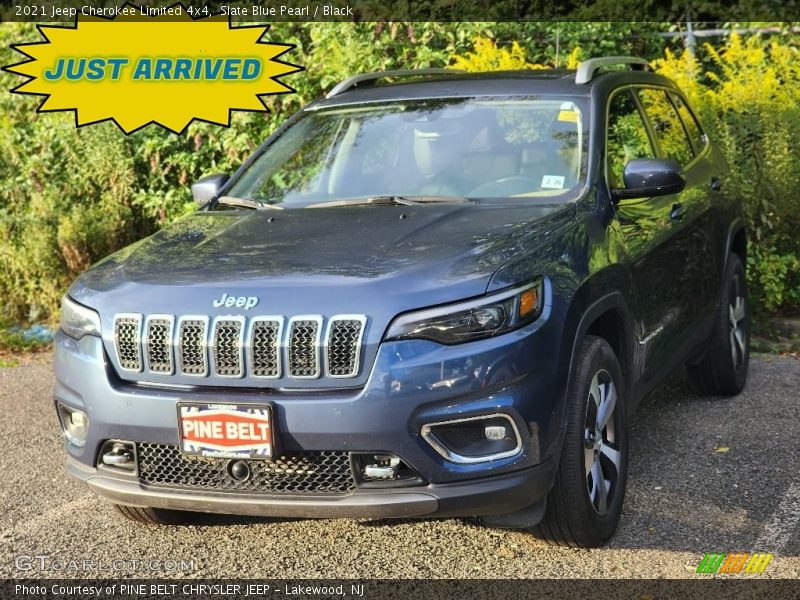 Slate Blue Pearl / Black 2021 Jeep Cherokee Limited 4x4