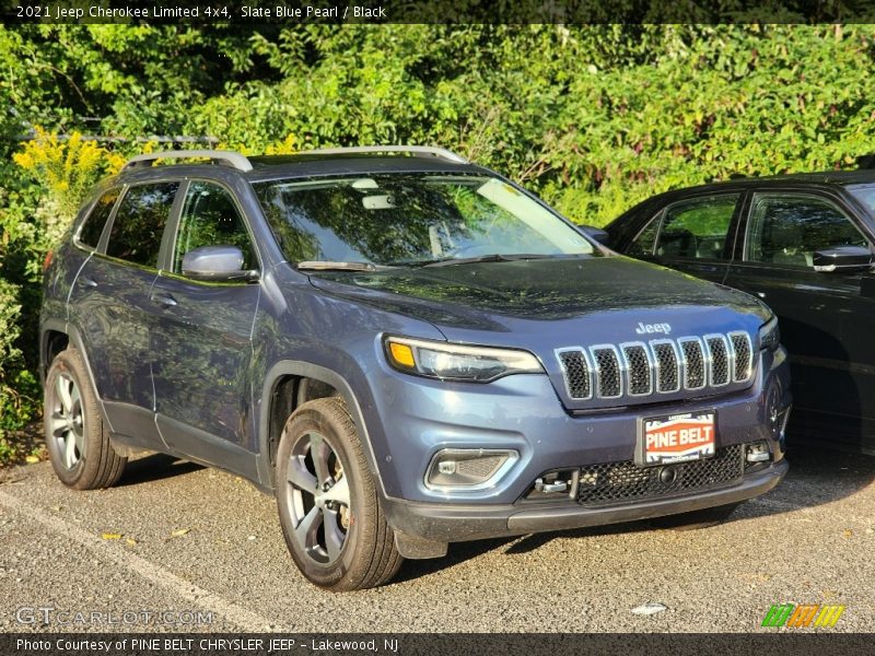 Slate Blue Pearl / Black 2021 Jeep Cherokee Limited 4x4
