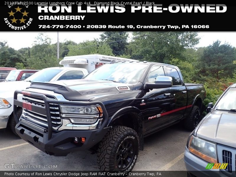 Diamond Black Crystal Pearl / Black 2019 Ram 2500 Laramie Longhorn Crew Cab 4x4