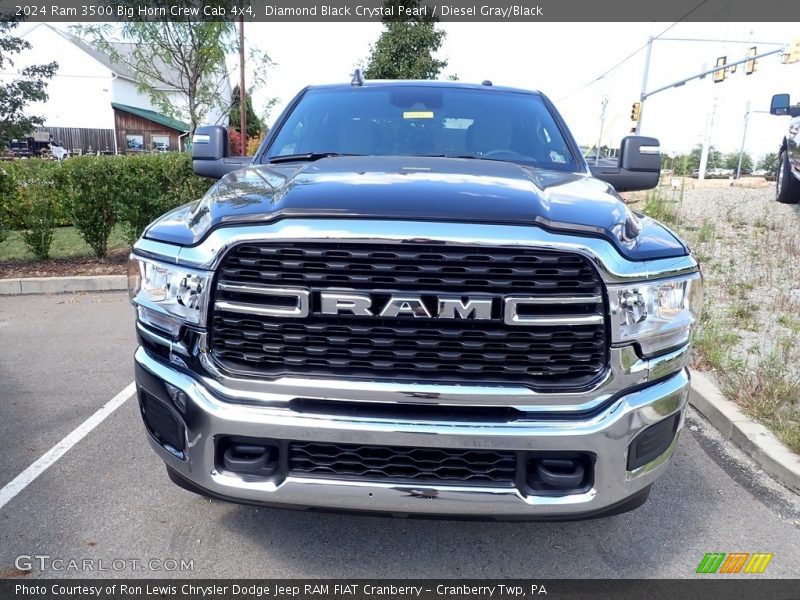 Diamond Black Crystal Pearl / Diesel Gray/Black 2024 Ram 3500 Big Horn Crew Cab 4x4
