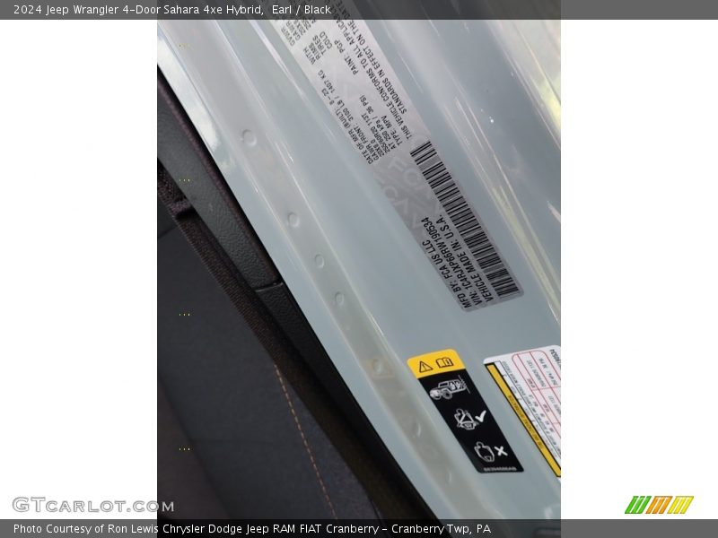 2024 Wrangler 4-Door Sahara 4xe Hybrid Earl Color Code PGP