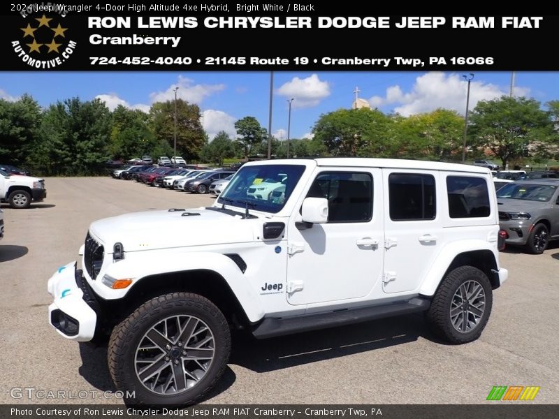 Bright White / Black 2024 Jeep Wrangler 4-Door High Altitude 4xe Hybrid