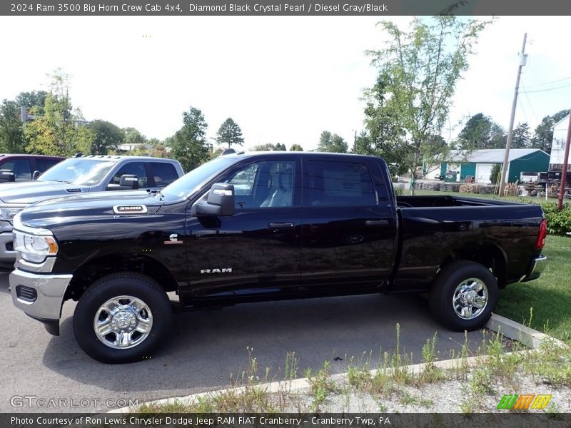 Diamond Black Crystal Pearl / Diesel Gray/Black 2024 Ram 3500 Big Horn Crew Cab 4x4