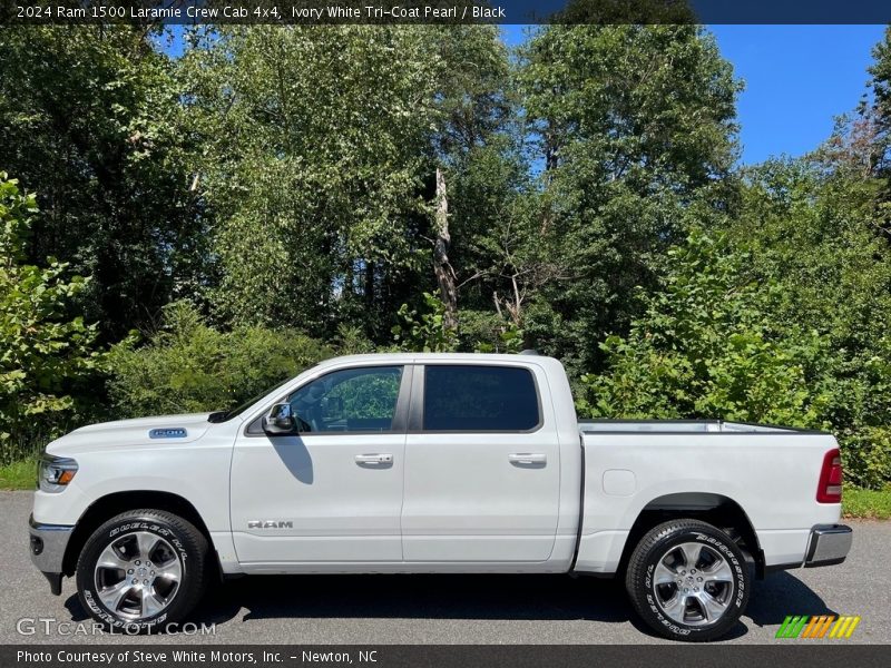  2024 1500 Laramie Crew Cab 4x4 Ivory White Tri-Coat Pearl