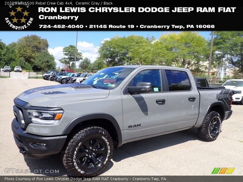 Ceramic Gray / Black 2023 Ram 1500 Rebel Crew Cab 4x4