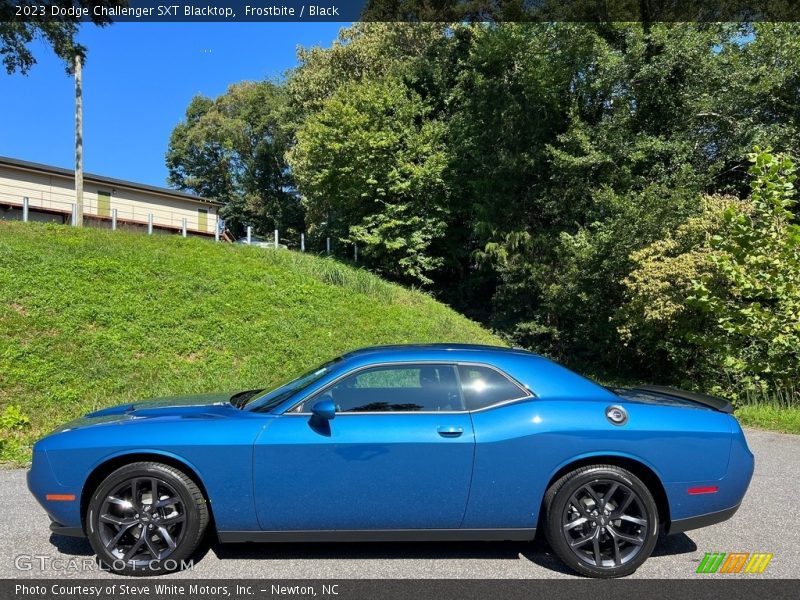 Frostbite / Black 2023 Dodge Challenger SXT Blacktop