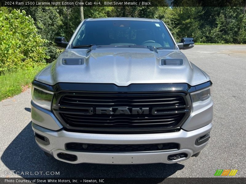 Billet Silver Metallic / Black 2024 Ram 1500 Laramie Night Edition Crew Cab 4x4