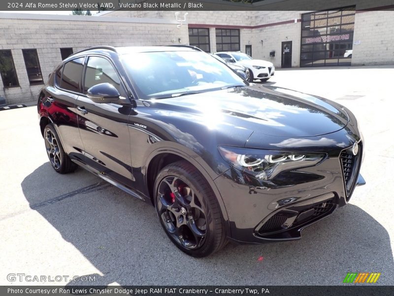 Vulcano Black Metallic / Black 2024 Alfa Romeo Stelvio Veloce AWD