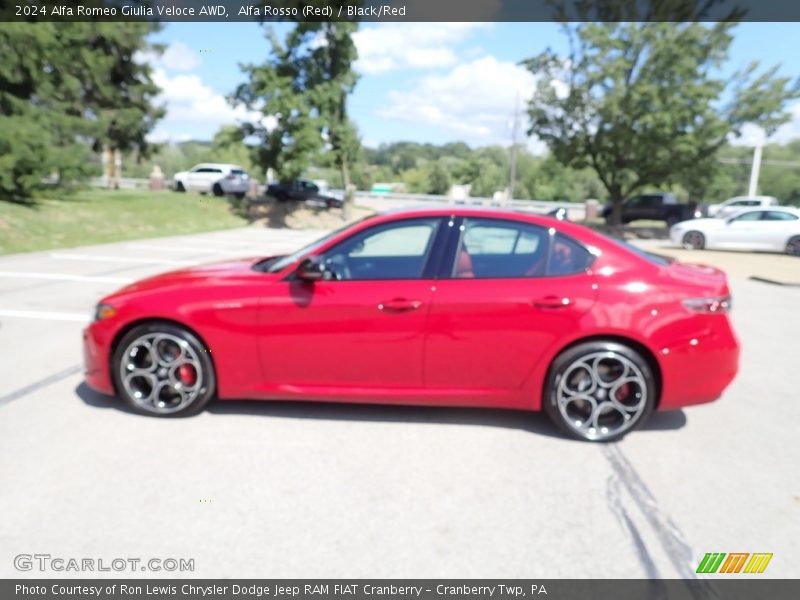 Alfa Rosso (Red) / Black/Red 2024 Alfa Romeo Giulia Veloce AWD
