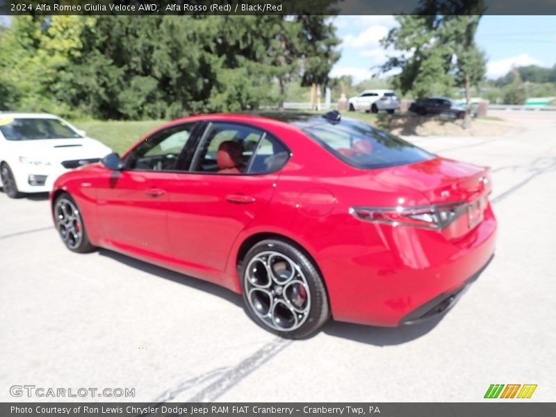 Alfa Rosso (Red) / Black/Red 2024 Alfa Romeo Giulia Veloce AWD