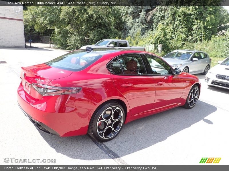 Alfa Rosso (Red) / Black/Red 2024 Alfa Romeo Giulia Veloce AWD