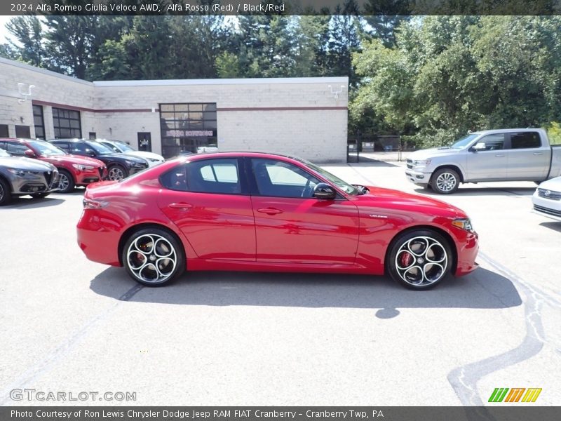 Alfa Rosso (Red) / Black/Red 2024 Alfa Romeo Giulia Veloce AWD