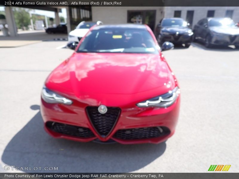 Alfa Rosso (Red) / Black/Red 2024 Alfa Romeo Giulia Veloce AWD