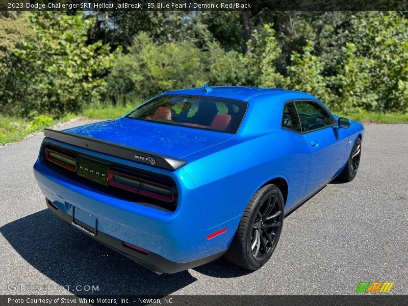 B5 Blue Pearl / Demonic Red/Black 2023 Dodge Challenger SRT Hellcat JailBreak