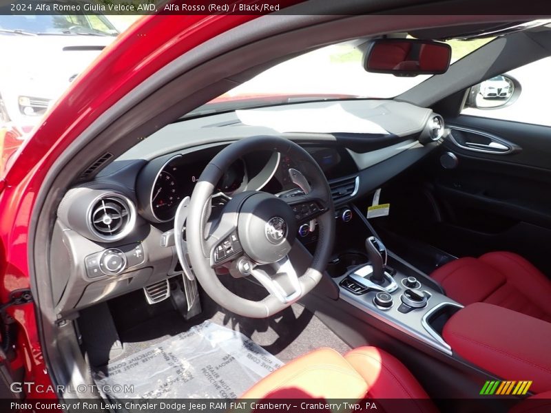 Alfa Rosso (Red) / Black/Red 2024 Alfa Romeo Giulia Veloce AWD