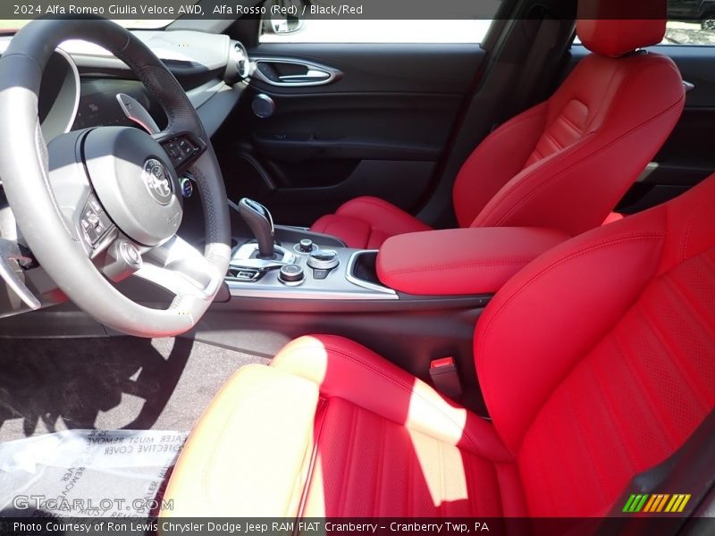 Alfa Rosso (Red) / Black/Red 2024 Alfa Romeo Giulia Veloce AWD