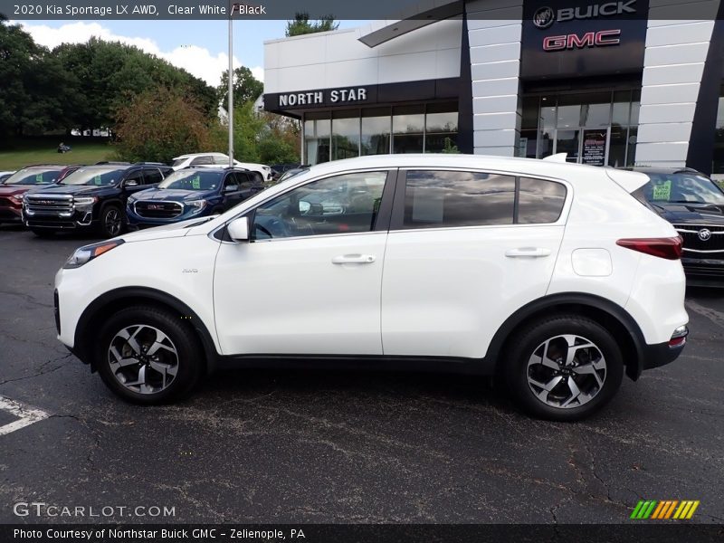 Clear White / Black 2020 Kia Sportage LX AWD