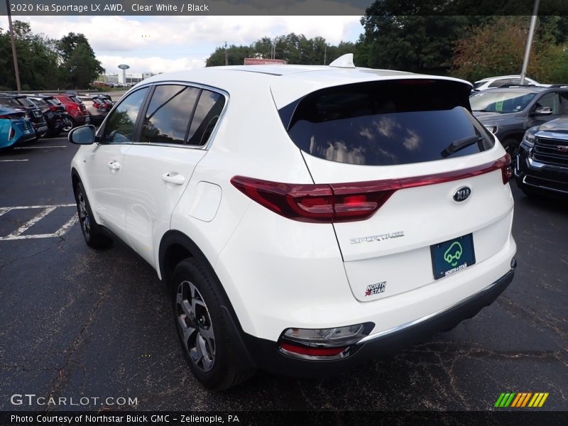 Clear White / Black 2020 Kia Sportage LX AWD