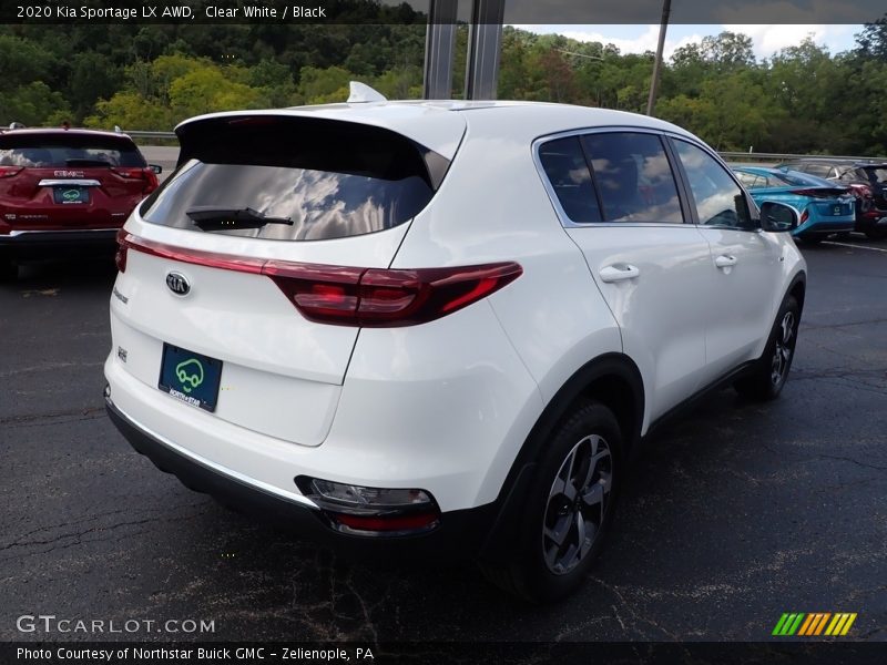 Clear White / Black 2020 Kia Sportage LX AWD