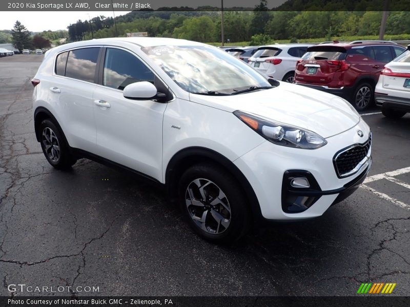 Clear White / Black 2020 Kia Sportage LX AWD