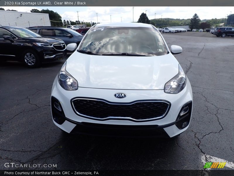 Clear White / Black 2020 Kia Sportage LX AWD