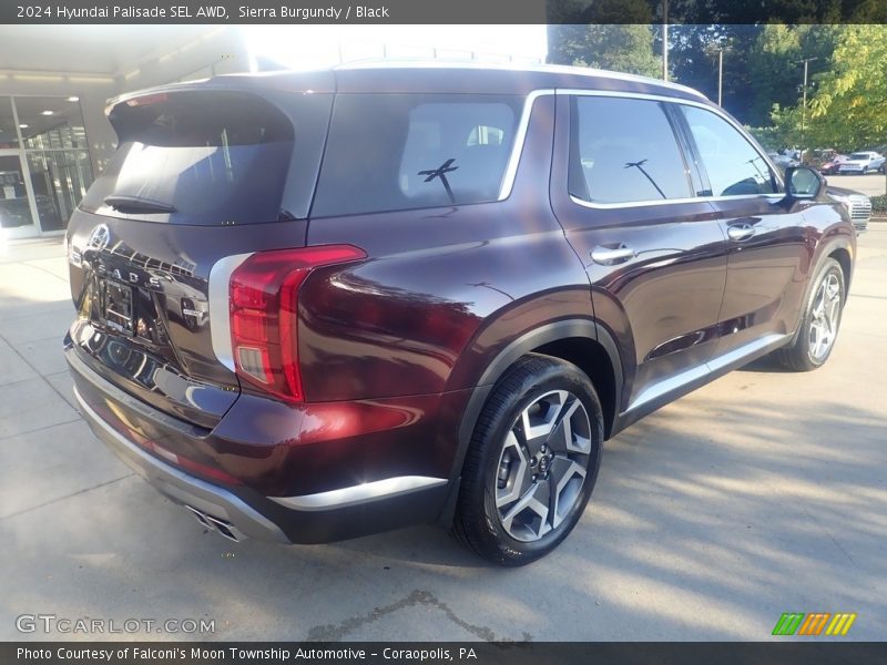 Sierra Burgundy / Black 2024 Hyundai Palisade SEL AWD