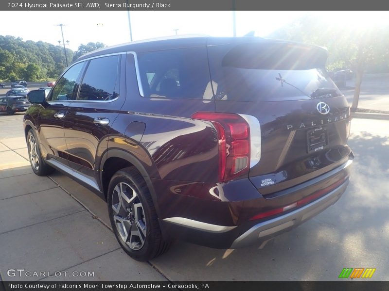 Sierra Burgundy / Black 2024 Hyundai Palisade SEL AWD