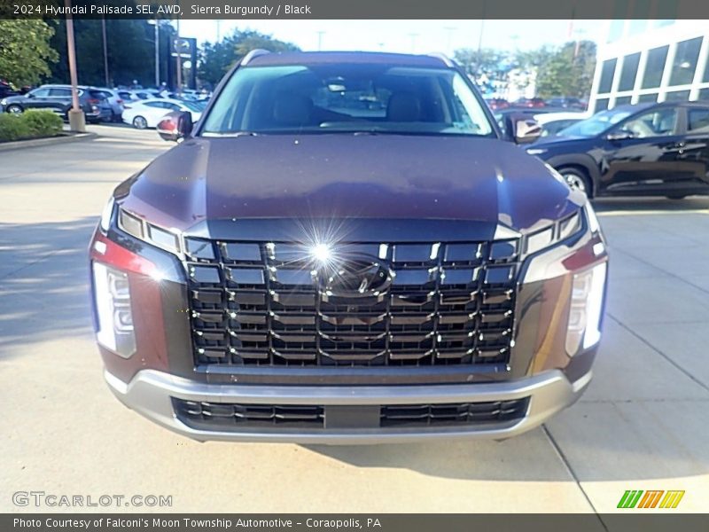 Sierra Burgundy / Black 2024 Hyundai Palisade SEL AWD