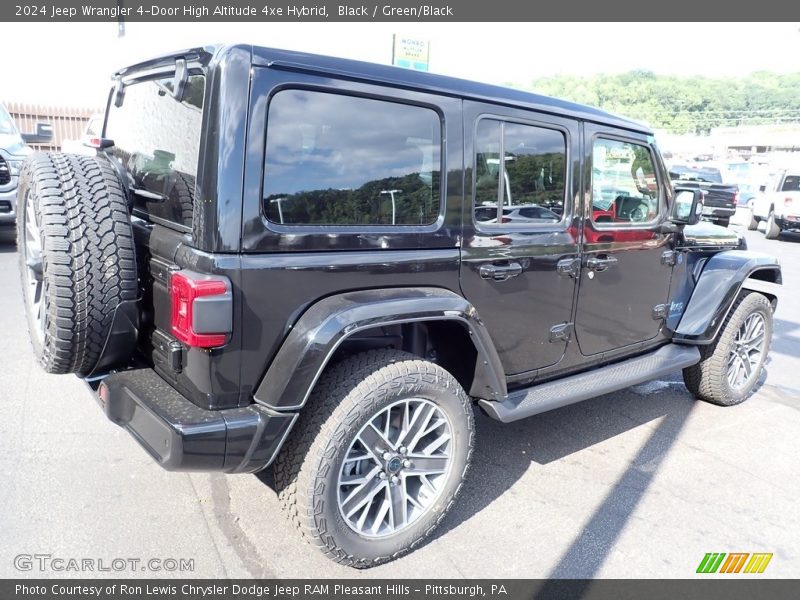 Black / Green/Black 2024 Jeep Wrangler 4-Door High Altitude 4xe Hybrid
