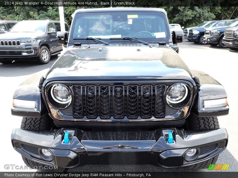 Black / Green/Black 2024 Jeep Wrangler 4-Door High Altitude 4xe Hybrid