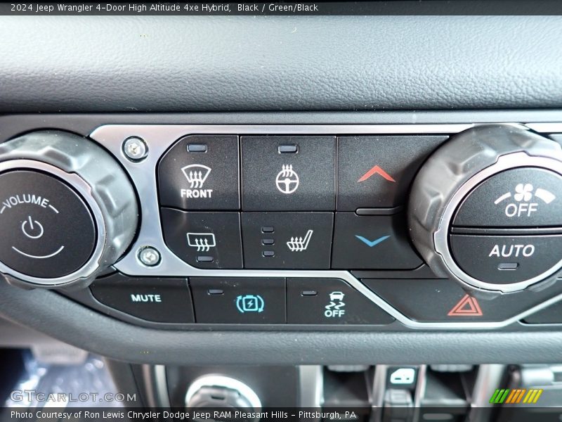 Black / Green/Black 2024 Jeep Wrangler 4-Door High Altitude 4xe Hybrid
