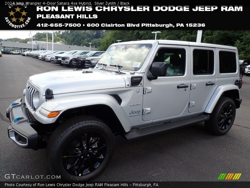 Silver Zynith / Black 2024 Jeep Wrangler 4-Door Sahara 4xe Hybrid